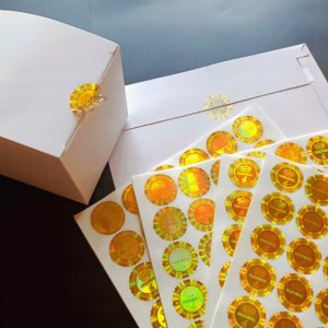 Plomby Gwarancyjne / Holograficzne 360 szt. / Okrągłe / 25mm*25mm / Złote 3