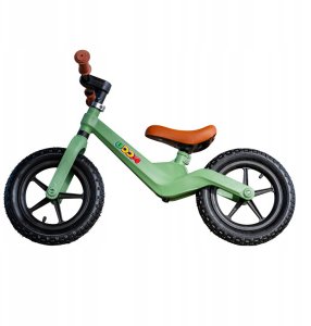 Rowerek Biegowy BOOM dla dzieci 2-5 lat Lekki Pompowane opony ZIELONY 12