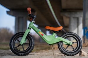 Rowerek Biegowy BOOM dla dzieci 2-5 lat Lekki Pompowane opony ZIELONY 10