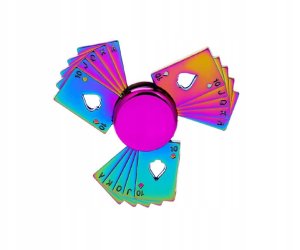 Spinner / Fidget / gadżet antystresowy / karty / kolorowy / poker 1