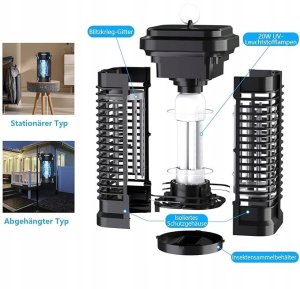 Lampa owadobójcza / Komary / Elektryczna / 4000 V / 20 W / Wodoodporna 5