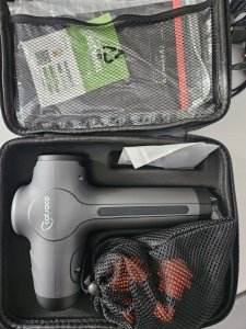 MASAŻER PISTOLET Cotsoco masaż mięśni PREMIUM dotykowy LCD 3000mAh +WALIZKA 4