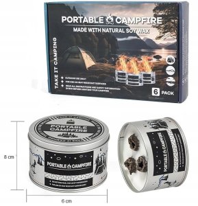 Palenisko przenośne / Kemping / 6 sztuk / Ogród / Naturalna soja 3