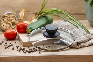 POKRYWKA SZKLANA Z GUMKĄ 20CM BR-0824 6