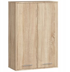 Szafka wisząca łazienkowa FIN 64 cm 2 drzwi 4 półki pojemna - dąb sonoma 1