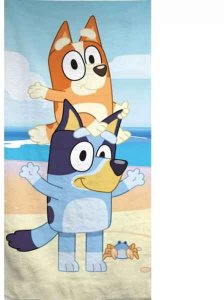 RĘCZNIK KĄPIELOWY 70X140 CM PLAŻOWY DLA DZIECI BLUEY PIESKI NA BASEN 1