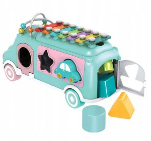 Autobus Muzyczny Dla Dzieci Music Bus Soter Cymbałki Klocki Otwierane Drzwi 2