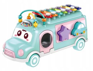 Autobus Muzyczny Dla Dzieci Music Bus Soter Cymbałki Klocki Otwierane Drzwi 6