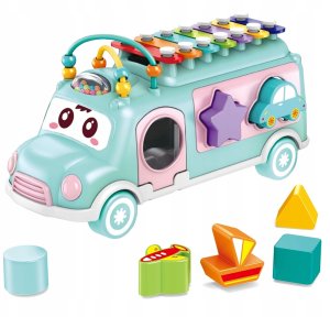 Autobus Muzyczny Dla Dzieci Music Bus Soter Cymbałki Klocki Otwierane Drzwi 7