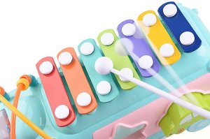 Autobus Muzyczny Dla Dzieci Music Bus Soter Cymbałki Klocki Otwierane Drzwi 9