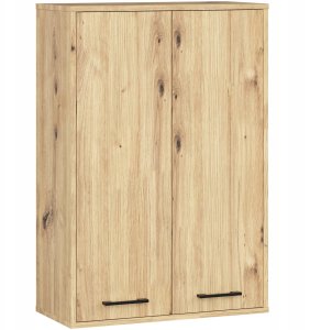 Szafka wisząca łazienkowa FIN 64 cm 2 drzwi 4 półki pojemna - dąb artisan 1