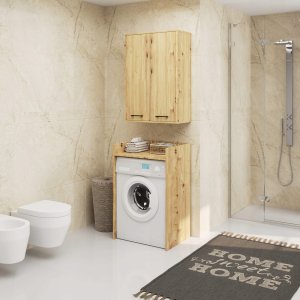 Szafka wisząca łazienkowa FIN 64 cm 2 drzwi 4 półki pojemna - dąb artisan 4