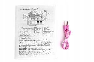 Pianino Dla Dzieci + Mikrofon Nauka Gry Organy Led 7