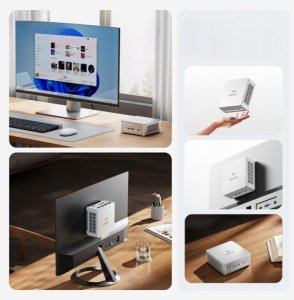 MINIS FORUM UM870 Slim Mini PC AMD Ryzen 7 8745H 32 GB DDR5 RAM i 1 TB 3