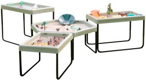 MASTERKIDZ Sześciokątny Stolik Do Zabawy Piaskiem i Wodą Regulowany 12