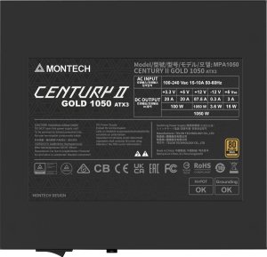 Zasilacz Montech Century II Gold 1050W ATX 3.1 4