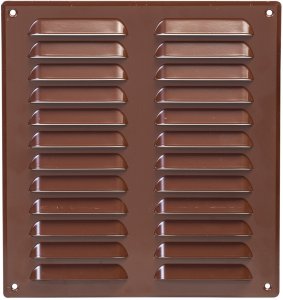 Metal ventilation grille MR2628B, 260 x 280 mm, brown. 1