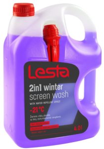 Winter windshield washer fluid LESTA 2in1, -21degC, with funnel, 4 l 2