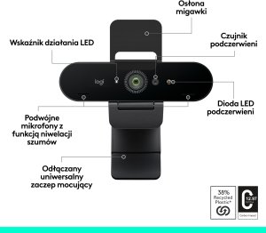 Kamera internetowa Logitech Brio 4K (960-001718) 5