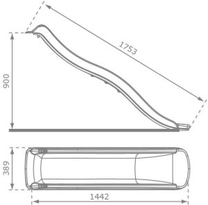 Ślizg Zjeżdżalnia 1,8M JASNY ZIELONY 4