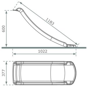 Ślizg zjeżdżalnia turkusowy - długość 1,2m 5