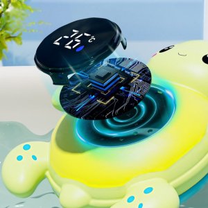 WOOPIE BABY Termometr do Kąpieli 2w1 Mierzenia Temperatury Wody i Pomieszczenia Żółwik 4