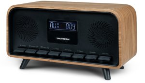 Głośnik Thomson Głośnik drewniany bezprzewodowy COSY Bluetooth Radio FM Alarm LCD 30W 3