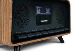 Głośnik Thomson Głośnik drewniany bezprzewodowy COSY Bluetooth Radio FM Alarm LCD 30W 5