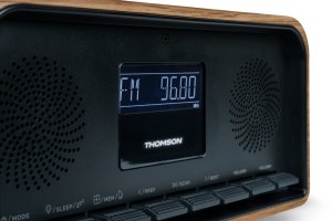 Głośnik Thomson Głośnik drewniany bezprzewodowy COSY Bluetooth Radio FM Alarm LCD 30W 6