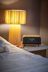 Głośnik Thomson Głośnik drewniany bezprzewodowy COSY Bluetooth Radio FM Alarm LCD 30W 8