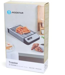 Płaski toster 1000W opiekacz do przekąsek 6-stopniowa regulacja mocy 6