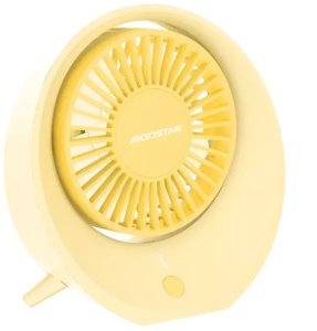 Przenośny wentylator stołowy, 4 łopatki, 3 prędkości, 1200 mAh 5V/USB 2