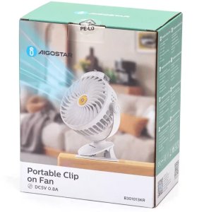 Wentylator z klipsem i mgiełką bezprzewodowy 13cm 5 prędkości 5V/USB 6