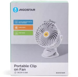 Wentylator z klipsem i mgiełką bezprzewodowy 13cm 5 prędkości 5V/USB 7