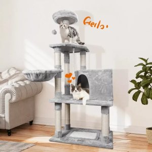 Wielofunkcyjny drapak dla kota 89x45x148cm z hamakiem i altanką 4
