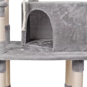 Wielofunkcyjny drapak dla kota 89x45x148cm z hamakiem i altanką 5