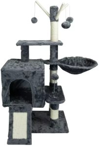 Nobleza Drapak plac zabaw dla kota 42x34x98cm z legowiskiem altanką i kulkami 2
