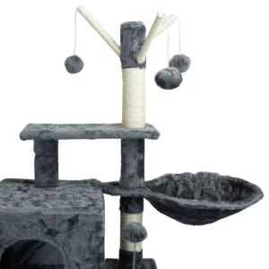 Nobleza Drapak plac zabaw dla kota 42x34x98cm z legowiskiem altanką i kulkami 3