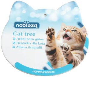 Nobleza Drapak plac zabaw dla kota 42x34x98cm z legowiskiem altanką i kulkami 8