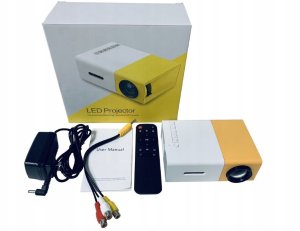 Projektor Verk Projektor yg300 wersja 2025 full hd przenośny tv rzutnik usb hdmi pilot 12