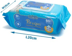Nobleza Chusteczki higieniczne z serii Pure Water 80 szt. do sierści zwierząt 4