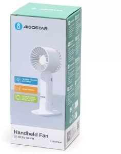 Mini wentylator ręczny 2,7 cala 7 łopatek 3 prędkości 500mAh 5V/USB 6