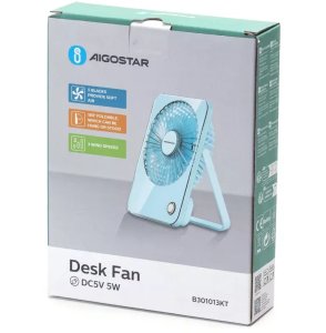 Wentylator biurkowy 12.5cm bezprzewodowy silny wiatr, przenośny cichy 6