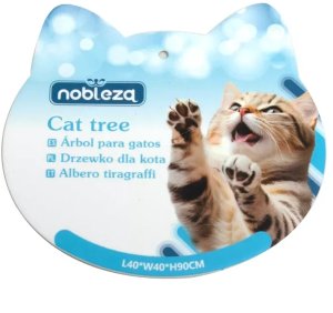 Nobleza Wieża drapak dla kota 40x40x90cm z domkiem legowiskiem i platformową 8