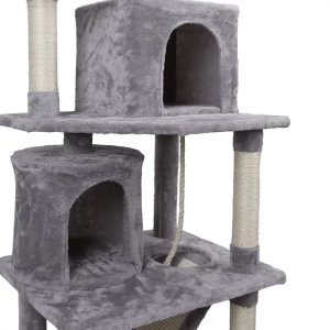 Wielofunkcyjny drapak dla kotów 65x50x161cm z legowiskami i altanką 4
