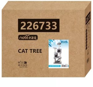 Wielofunkcyjny drapak dla kotów 65x50x161cm z legowiskami i altanką 6