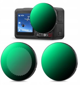 Zestaw 2x Filtr Szary Regulowany Nd2-32 + Nd32-512 Dji Osmo Action 3 4 5 Pro / Sku.2359 3