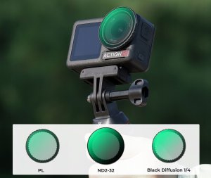 Zestaw Filtrów 3w1 Pl + Nd2-32 + Black Diffusion 1/4 Do Dji Osmo Action 3 4 5 Pro / Sku.2360 4