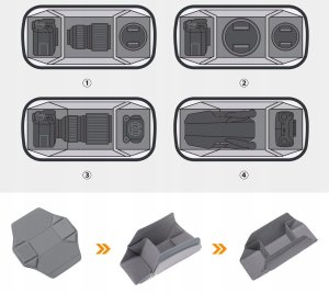 Torba Fotograficzna Walizka Saszetka Etui Na Aparat Kamerę Telefon K&f 10l / Urban Camo / Kf13.157v4 6