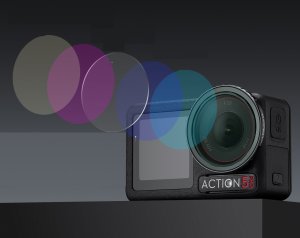 Filtr Pełny Szary Typ Fader Regulowany Nd32-512 Dji - Osmo Action 3 4 5 Pro / Kf01.2753 8